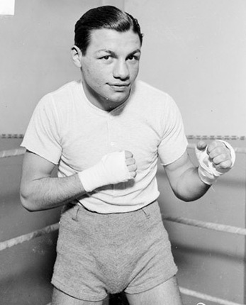 Black and white portrait of boxer Tony Canzoneri