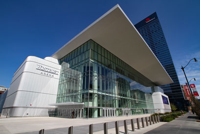 Exterior of Wintrust Arena in Chicago