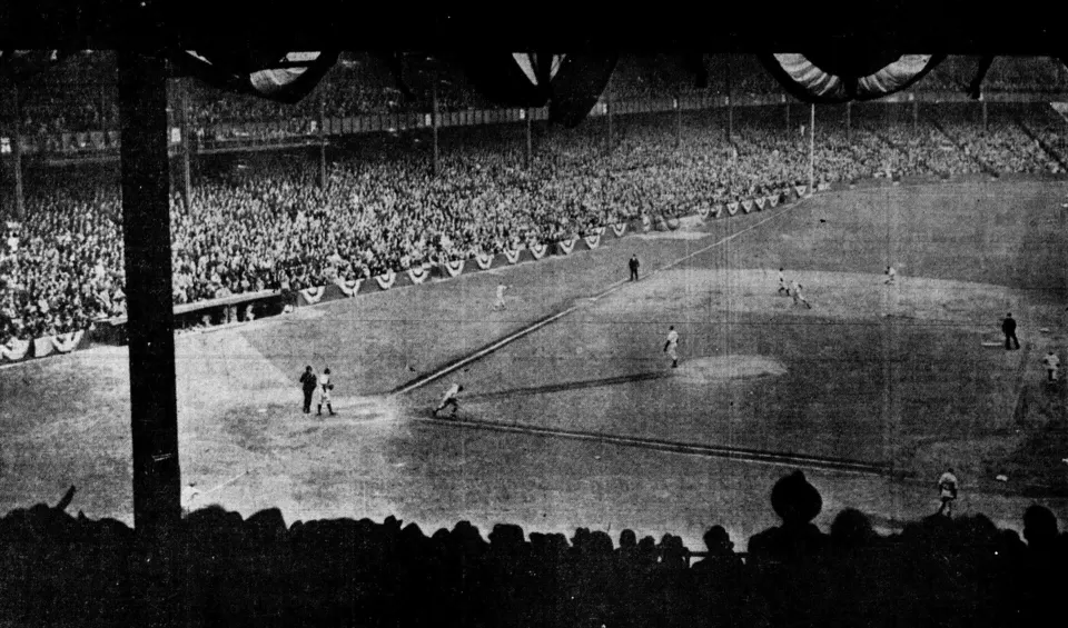 Wrigley Field ballpark in Los Angeles seen around 1942